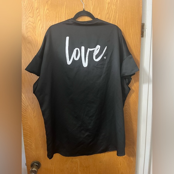 Victoria's Secret Black Oversized Tie Front LOVE Robe OSFM - Picture 6 of 6